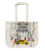 Soho New York Theme 10 oz Premium Twill Cotton Tote Bag