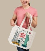 New York Theme 10 oz Premium Twill Cotton Tote Bag - Image 2