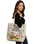 Soho New York Theme 10 oz Premium Twill Cotton Tote Bag - Image 2