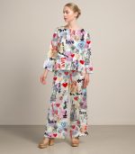 Love New York Luxury Silk Top with matching Plazzo