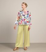 Love New York Luxury Silk Top with matching color Silk Plazzo - Image 5