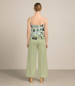 Love New Sketch Luxury Silk Top with matching color Flared Wide Silk Plazzo - Image 2