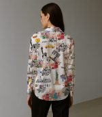 New York Floral Satin Silk Shirt - Image 2