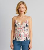 New York Building Silk Top