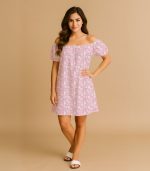 Statue of Liberty Pattern  Premium Cotton House Dress - Image 3