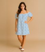 Statue of Liberty Pattern  Premium Cotton House Dress - Image 4