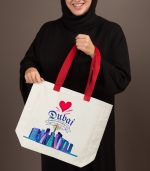 Dubai Theme 10 oz Premium Canvas Cotton Tote Bag - Image 2
