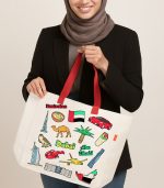 Dubai Theme 10 oz Premium Twill Cotton Tote Bag - Image 2