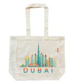 Dubai Theme 10 oz Premium Twill Cotton Tote Bag