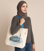 Dubai theme 10 oz Premium Cotton Tote Bag - Image 2