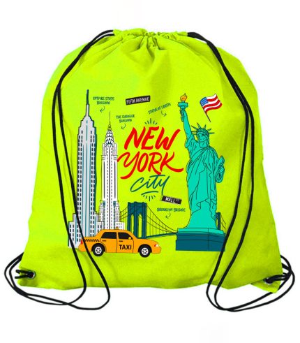 New York City Non-Woven Drawstring Backpacks
