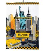 New York Taxi Tea towel 100% Cotton
