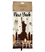 New York Coffee Time Tea Towel 100% Cotton - Image 2