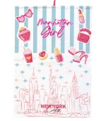 Manhattan Girl New York Tea Towel 100% Cotton